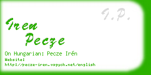 iren pecze business card